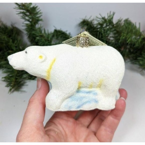 Glistening Polar Bear Retired Old World Christmas Ornament - Picture 5 of 6